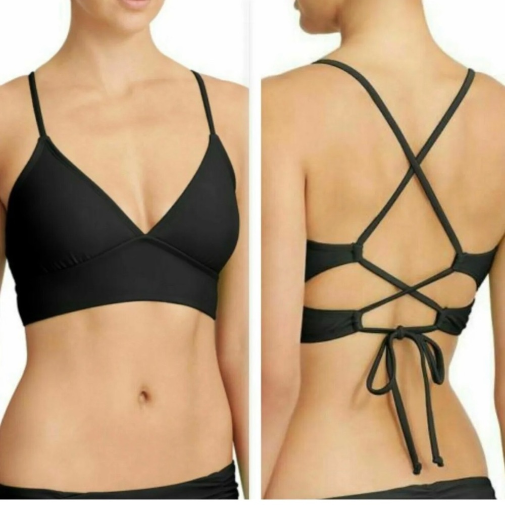 ISO Athleta black Strappy Bikini sz S
